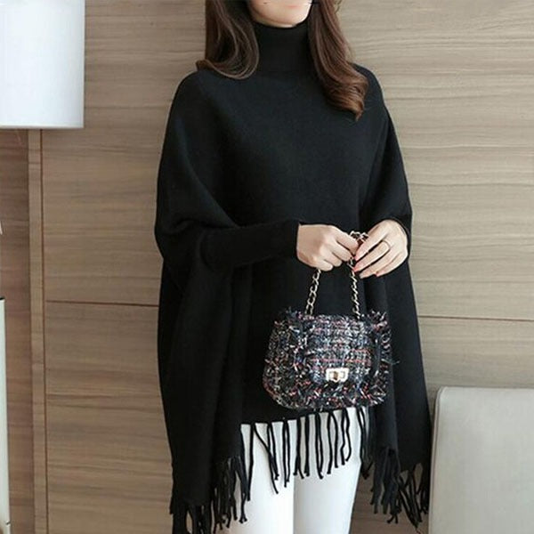 Winter Fleece Poncho for Women - Pink