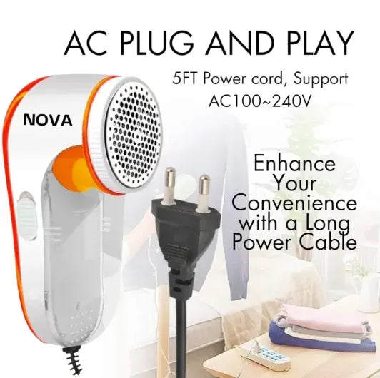 Nova Electric Lint Remover – Fabric Shaver & Fuzz Cleaner for Clothes, Wool, and Sweaters NLR-208