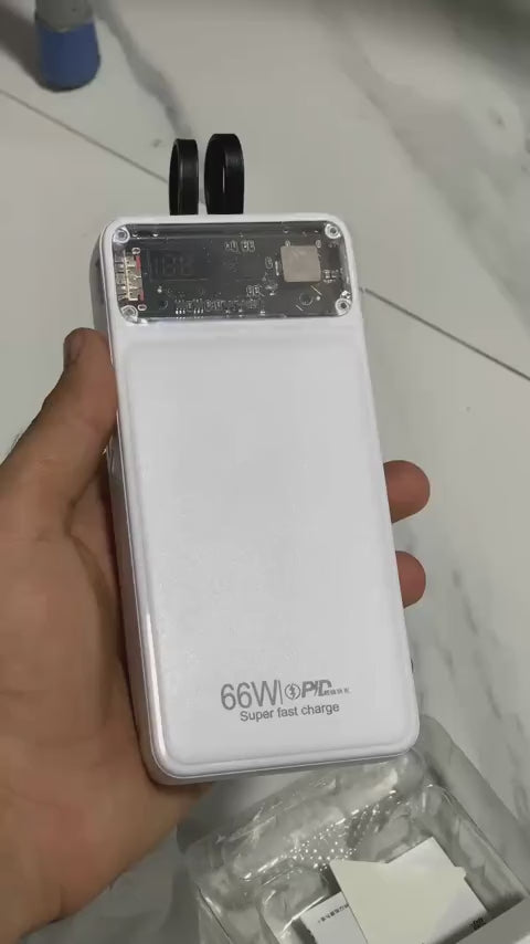 66W 20000mAh Power Bank With LED Display | Super Fast Charging Portable Power Bank With Dual USB Output And Safety Protection