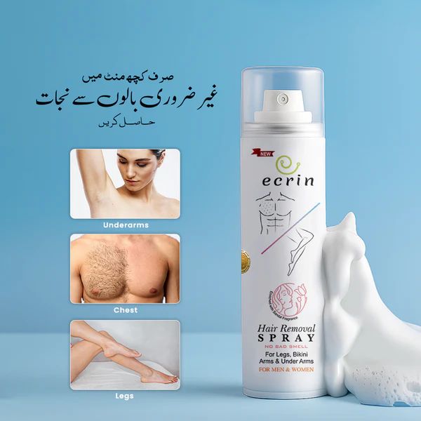 New Original Ecrin Hair Removal Foaming Spray Advance Formula with Refreshing Fragrance 200ml
